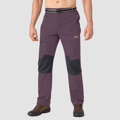 Men's Fleece-Lined Ski Pants Water-Resistant 4 Zip Pockets
