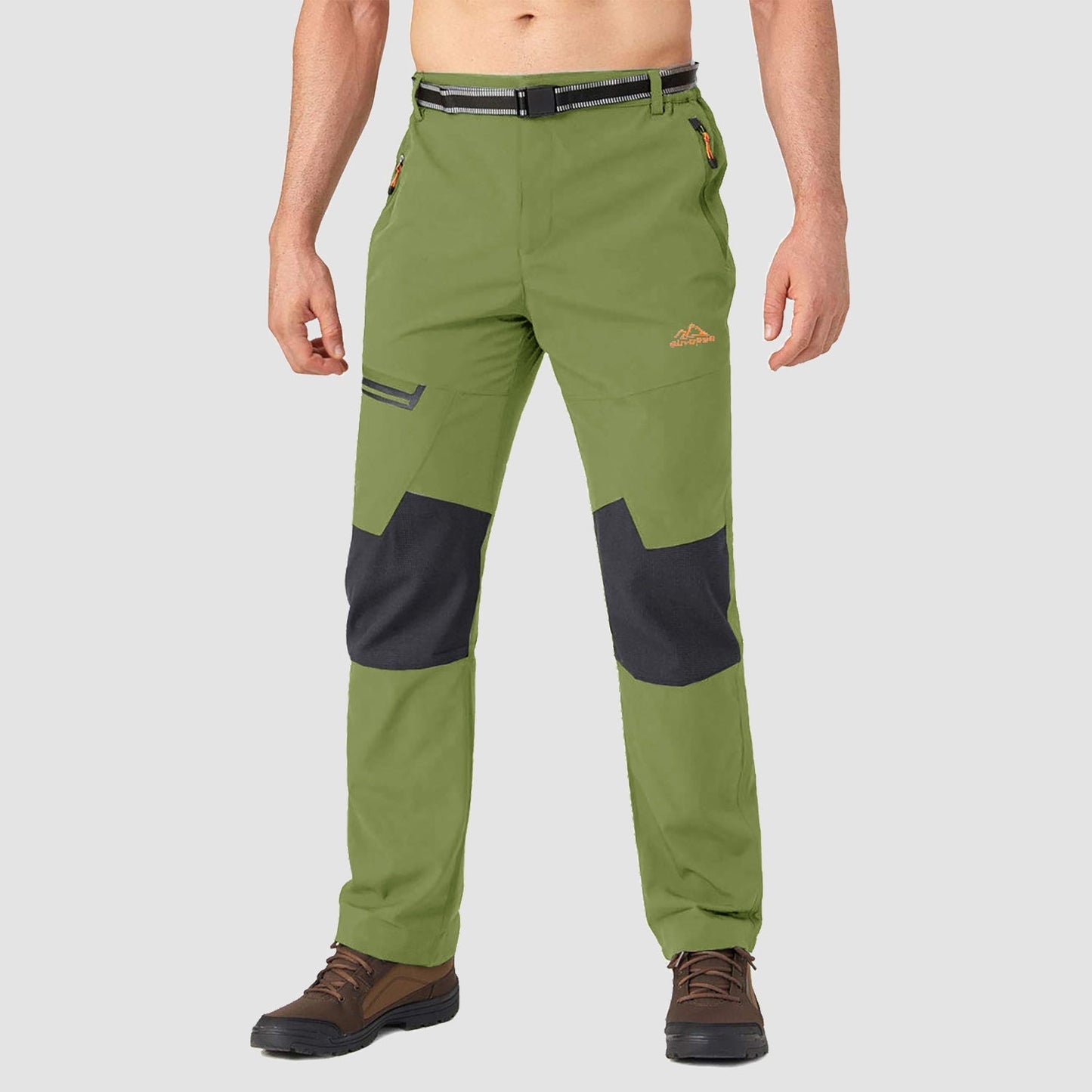 Men's Fleece-Lined Ski Pants Water-Resistant 4 Zip Pockets