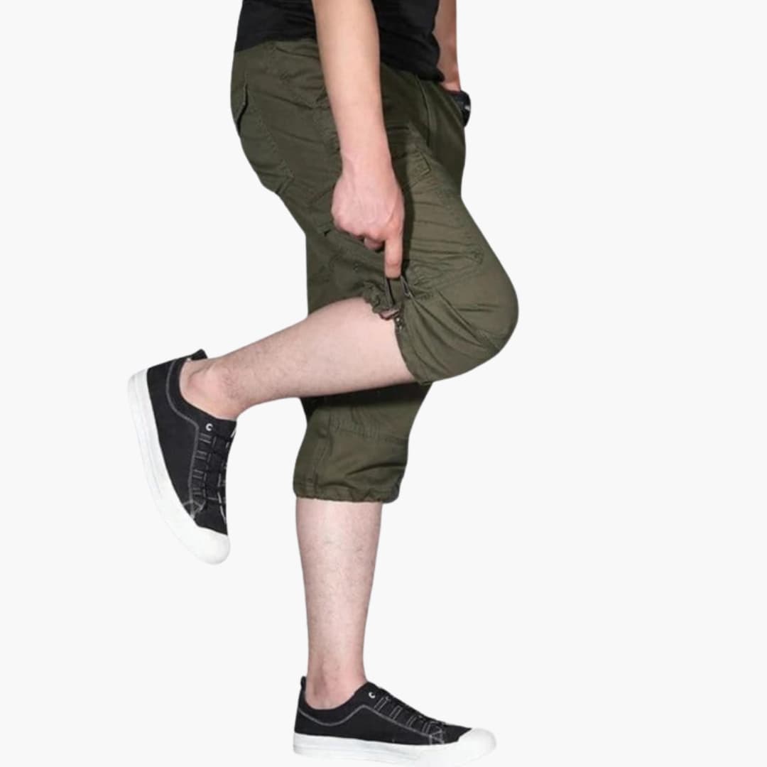 Men's Cargo Pants Zipper Multi-Pocket Khaki - VibreMode