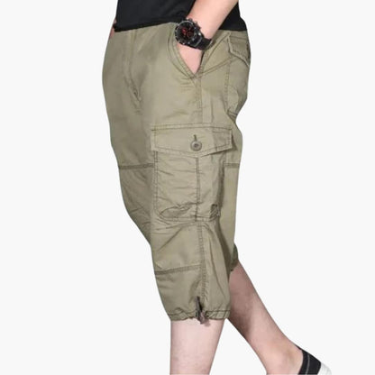 Men's Cargo Pants Zipper Multi-Pocket Khaki