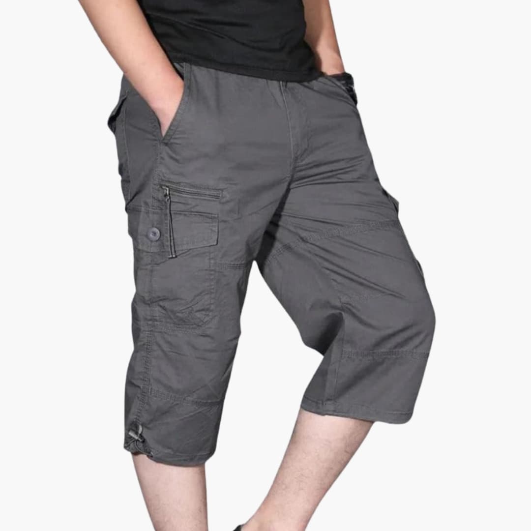 Men's Cargo Pants Zipper Multi-Pocket Khaki