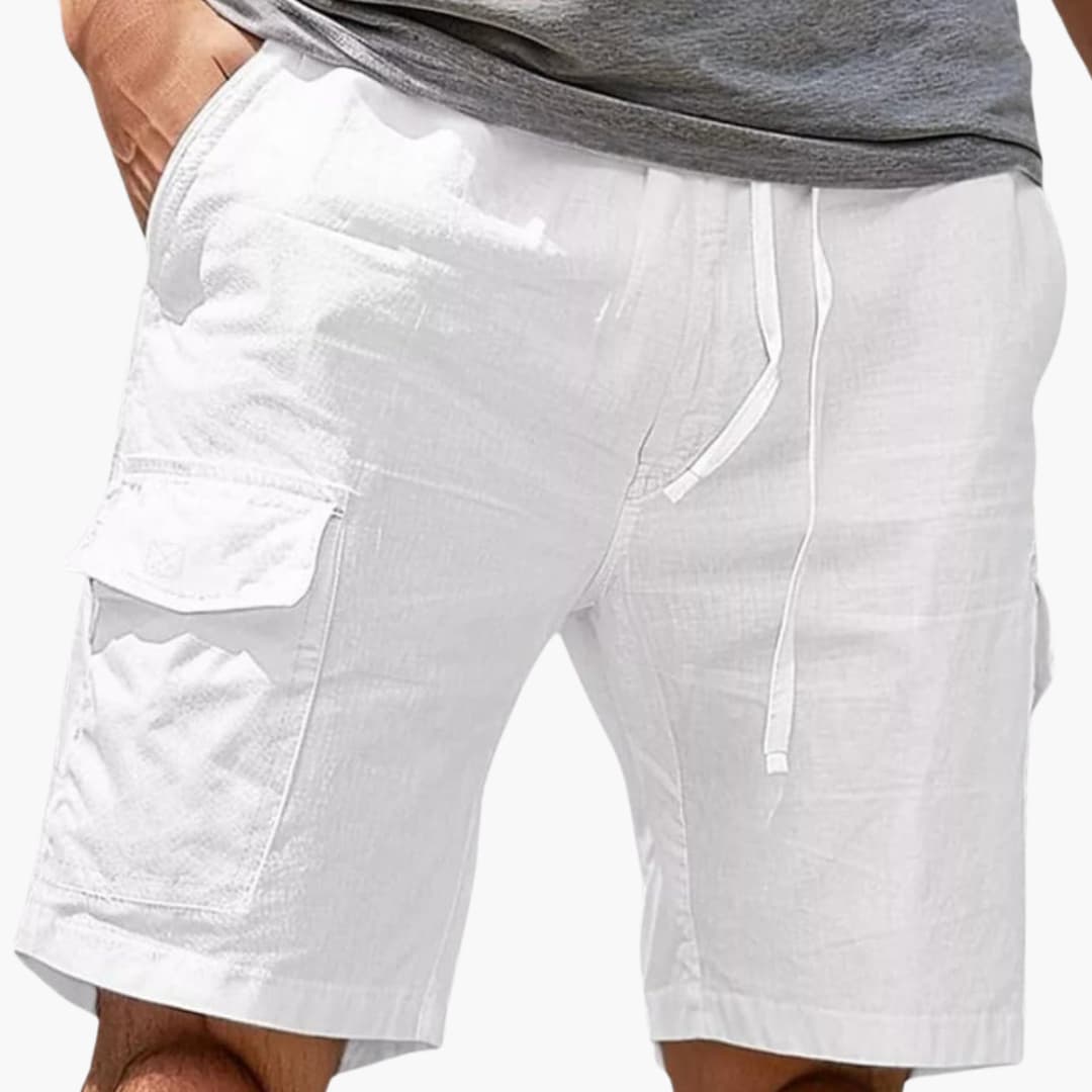 Men's Cargo Shorts Elastic Waist Utility Pockets