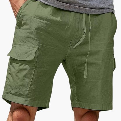 Men's Cargo Shorts Elastic Waist Utility Pockets