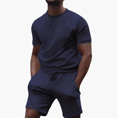 Men's Athletic Short Sleeve T-Shirt and Performance Shorts Set - VibreMode