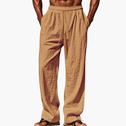 Men's Beach Pants Elastic Waist Side Pockets