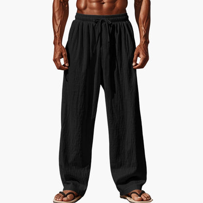 Men's Beach Pants Elastic Waist Side Pockets