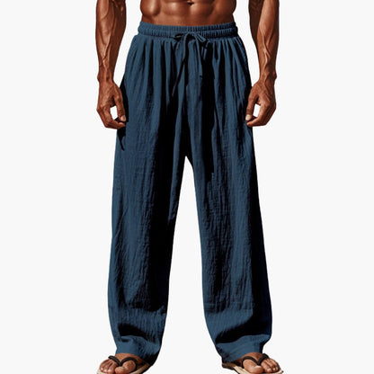 Men's Beach Pants Elastic Waist Side Pockets - VibreMode