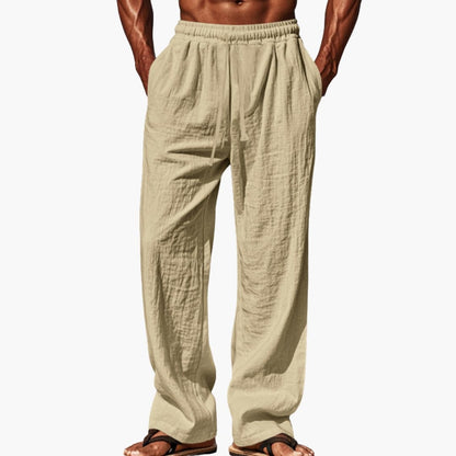 Men's Beach Pants Elastic Waist Side Pockets