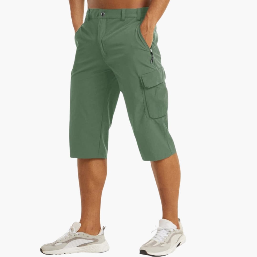 Men's Cargo Shorts Cotton Button Zip Closure