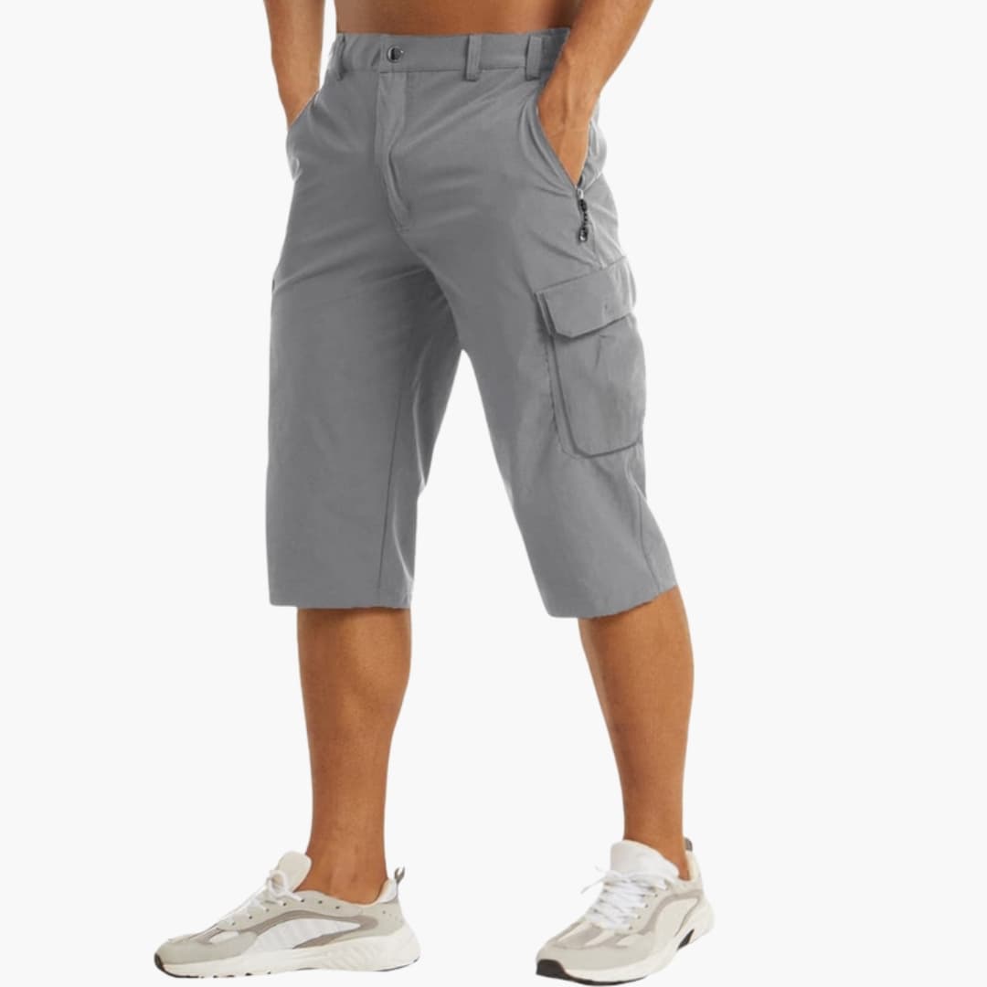 Men's Cargo Shorts Cotton Button Zip Closure