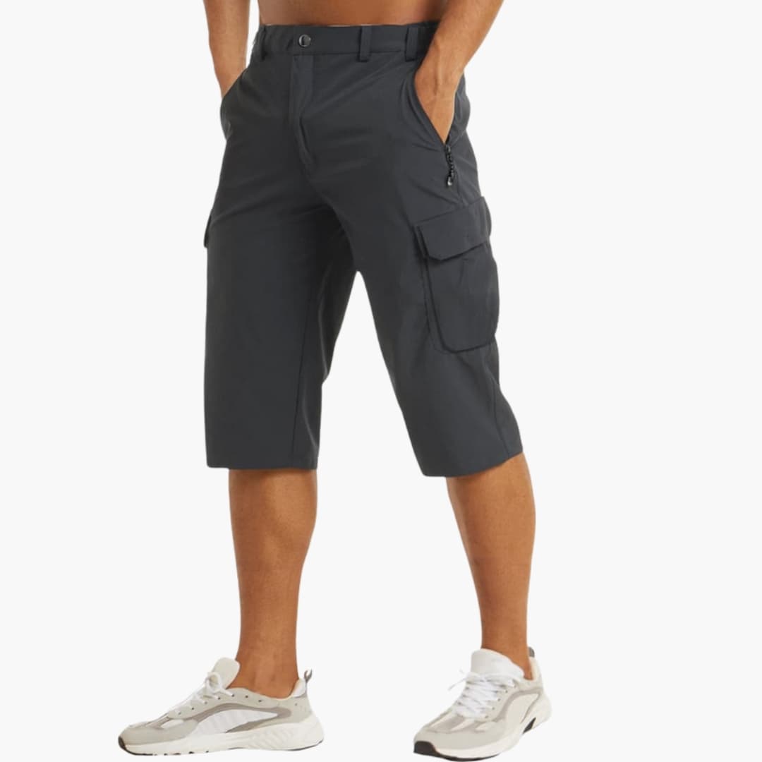 Men's Cargo Shorts Cotton Button Zip Closure