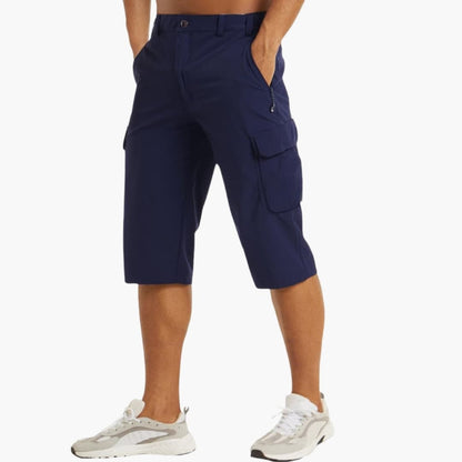 Men's Cargo Shorts Cotton Button Zip Closure