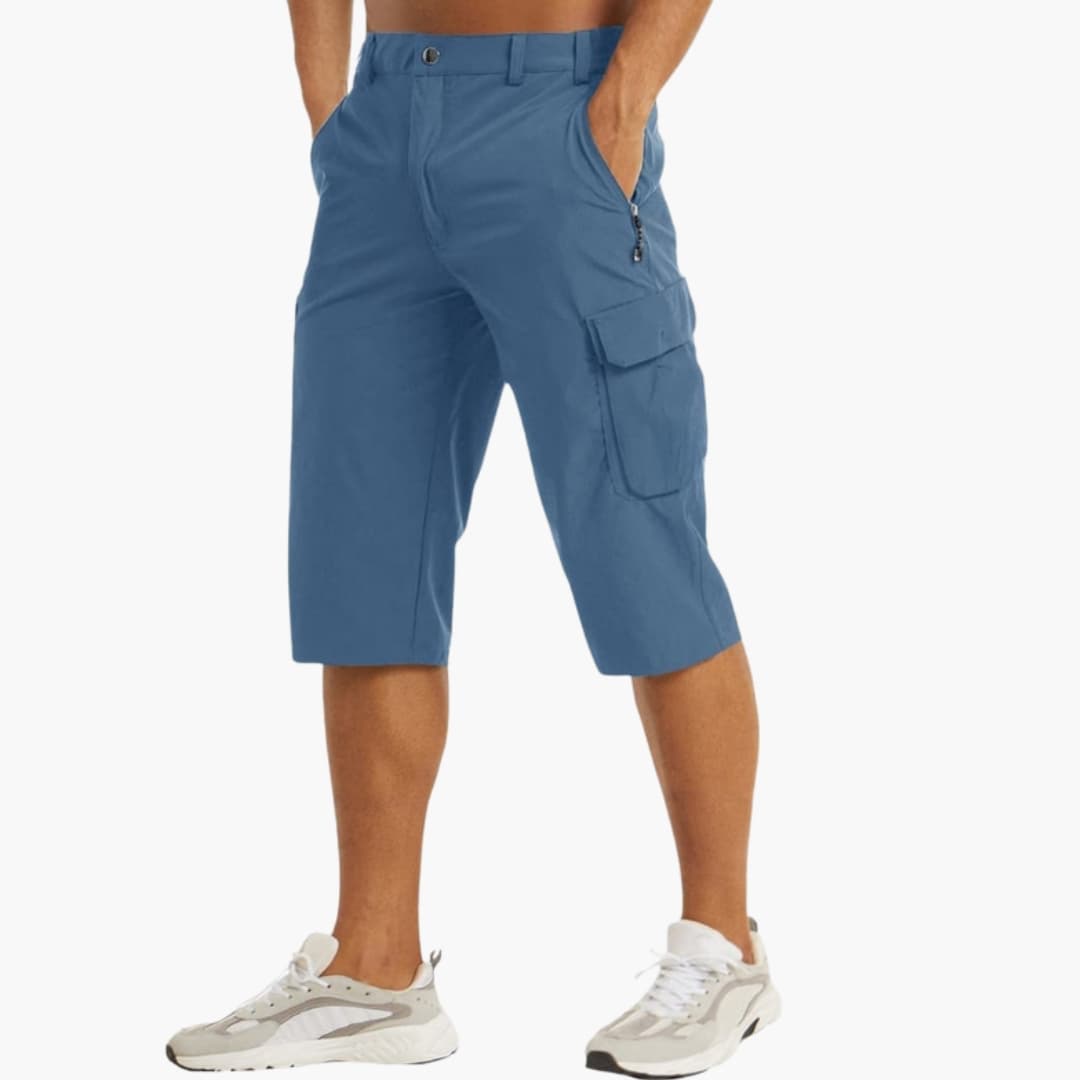 Men's Cargo Shorts Cotton Button Zip Closure