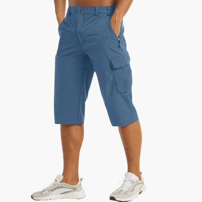 Men's Cargo Shorts Cotton Button Zip Closure
