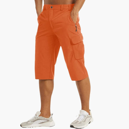 Men's Cargo Shorts Cotton Button Zip Closure