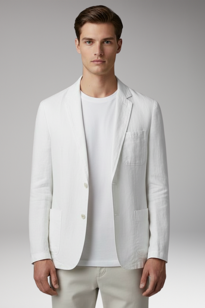 Men's Blazer Jacket Button Front Pockets