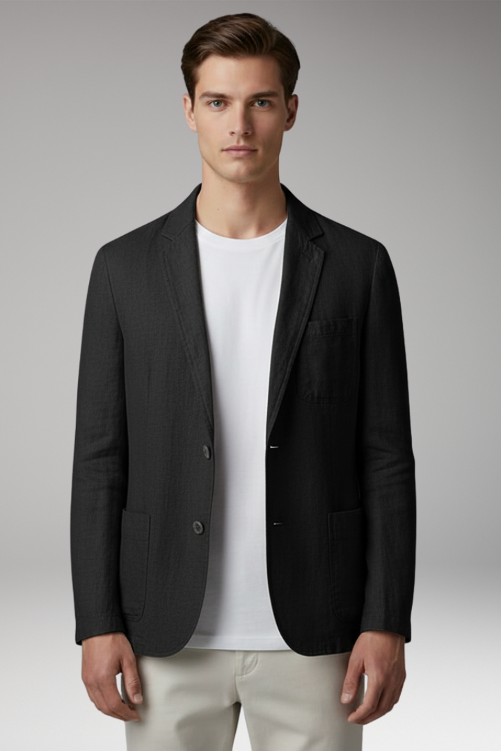 Men's Blazer Jacket Button Front Pockets