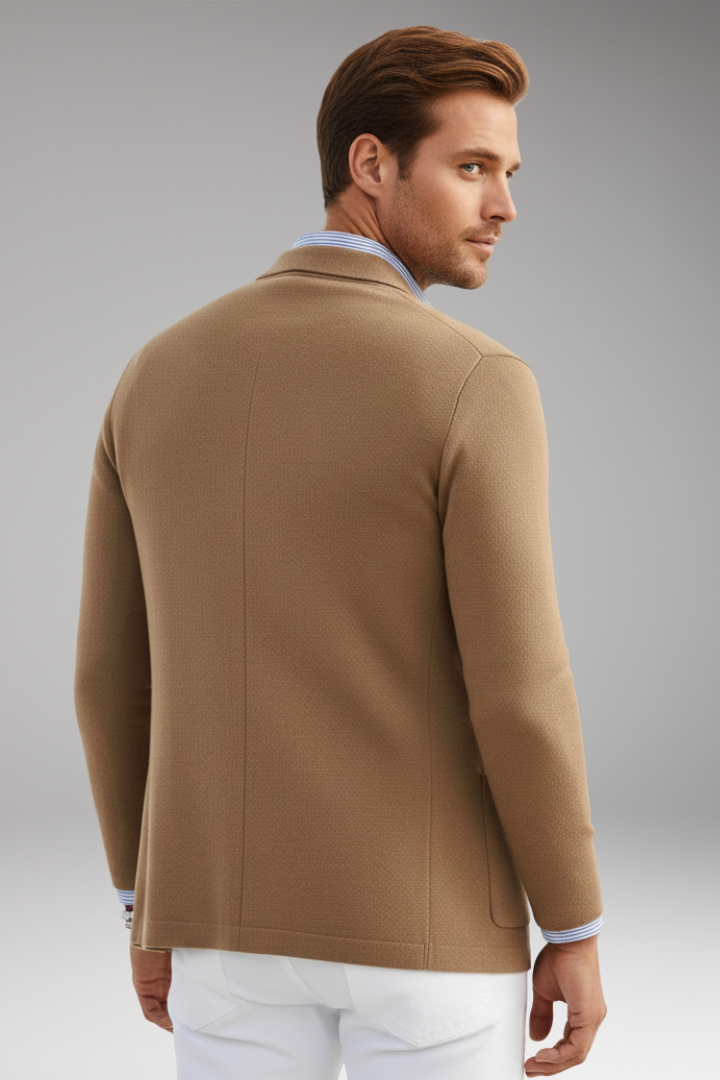 Men's Lapel Collar Blazer Front Closure