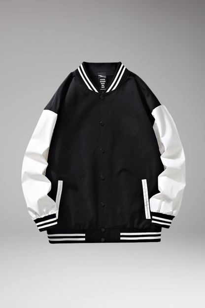 Men's Bomber Jacket Contrast Sleeves - VibreMode