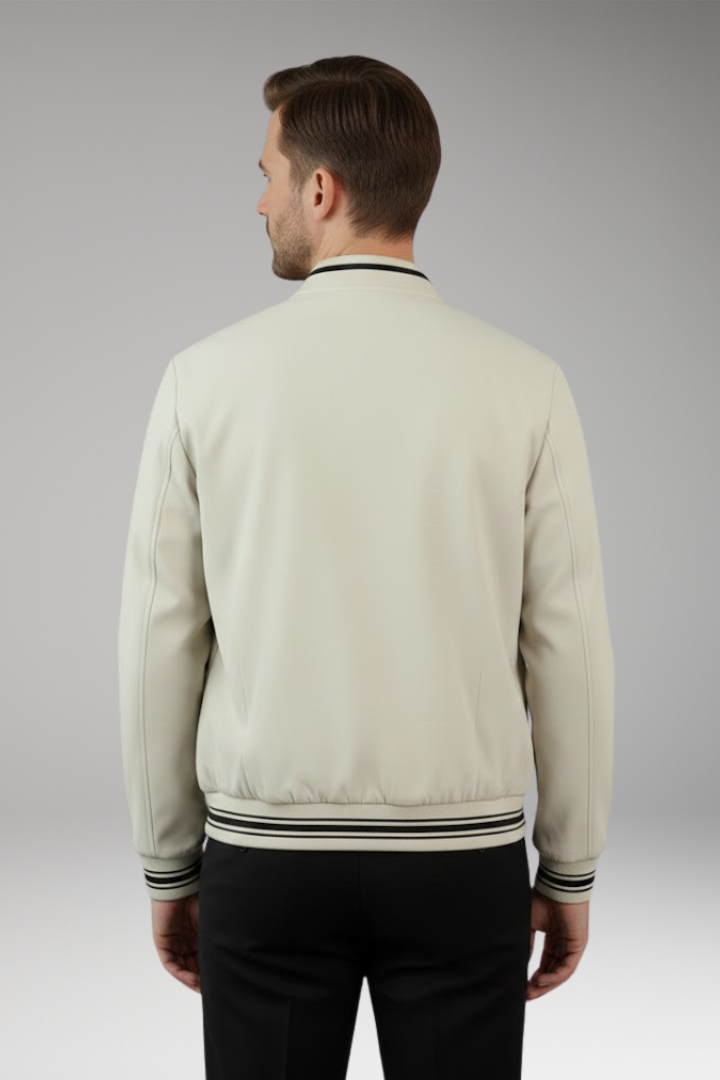 Men's Bomber Jacket Elastic Cuffs Functional Pockets