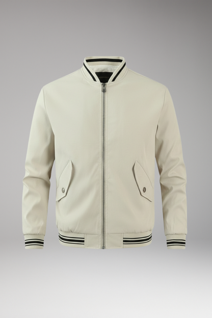 Men's Bomber Jacket Elastic Cuffs Functional Pockets - VibreMode