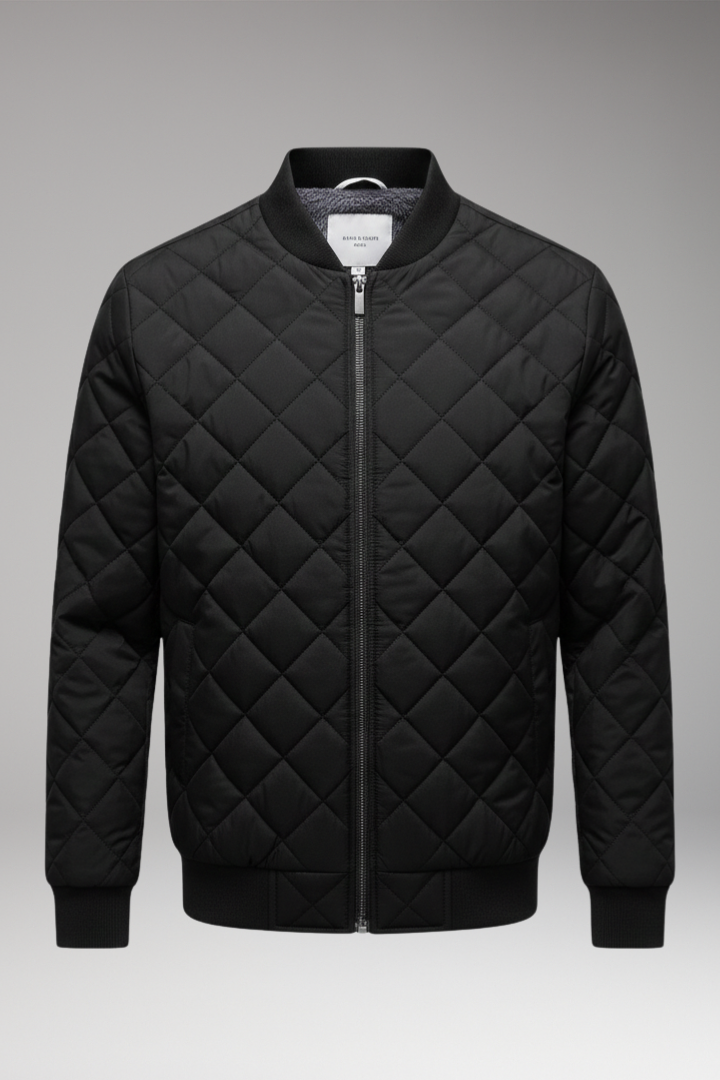 Men's Bomber Jacket Diamond Pattern - VibreMode