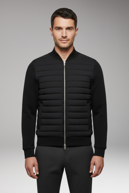 Men's Padded Bomber Jacket Elastic Cuffs