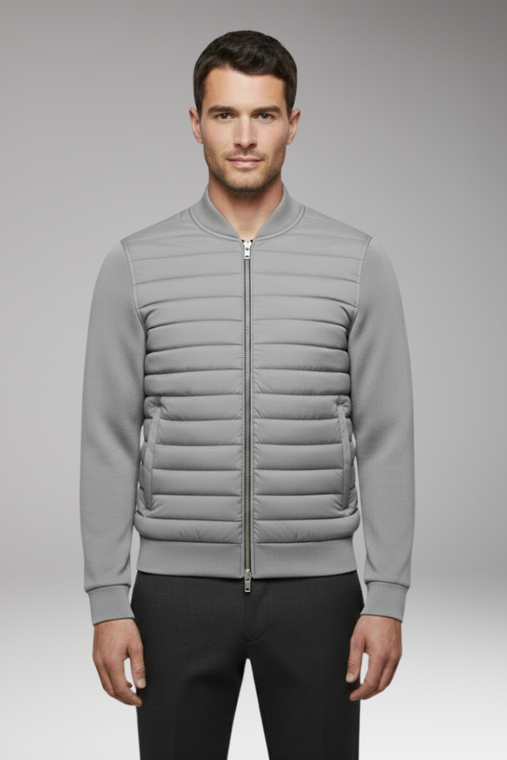 Men's Padded Bomber Jacket Elastic Cuffs