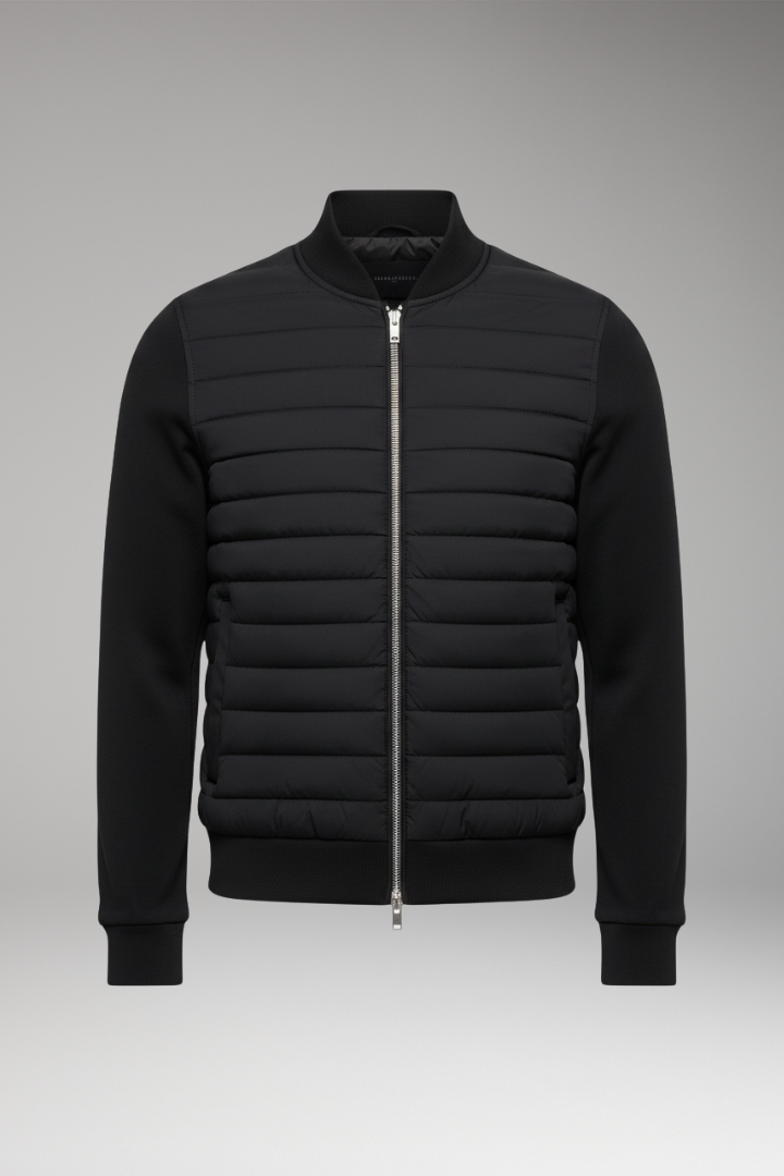 Men's Padded Bomber Jacket Elastic Cuffs - VibreMode