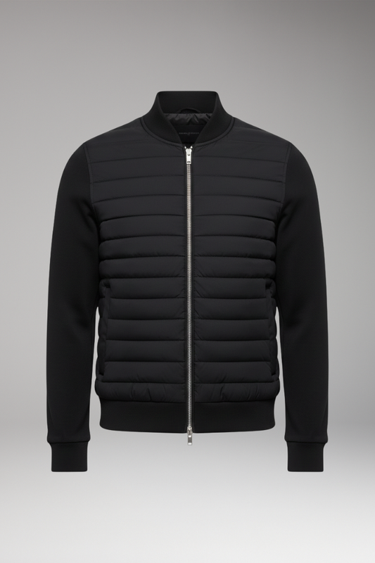 Men's Padded Bomber Jacket Elastic Cuffs - VibreMode