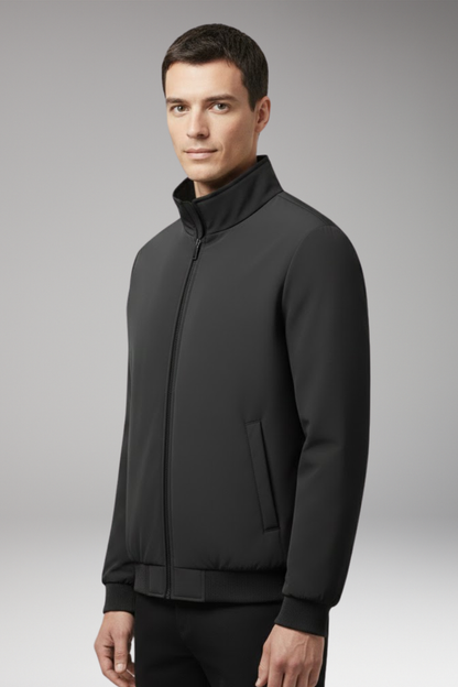 Men's Relaxed Fit Bomber Jacket With Hidden Pocket