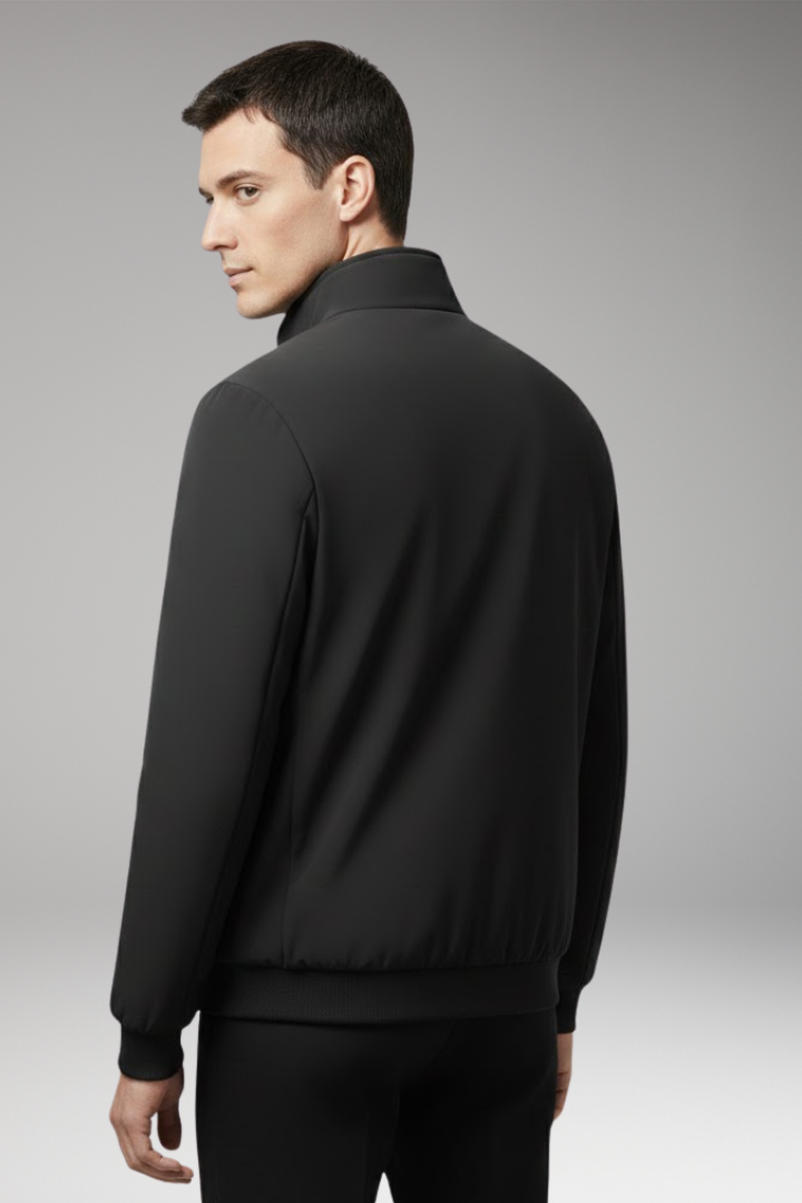 Men's Relaxed Fit Bomber Jacket With Hidden Pocket