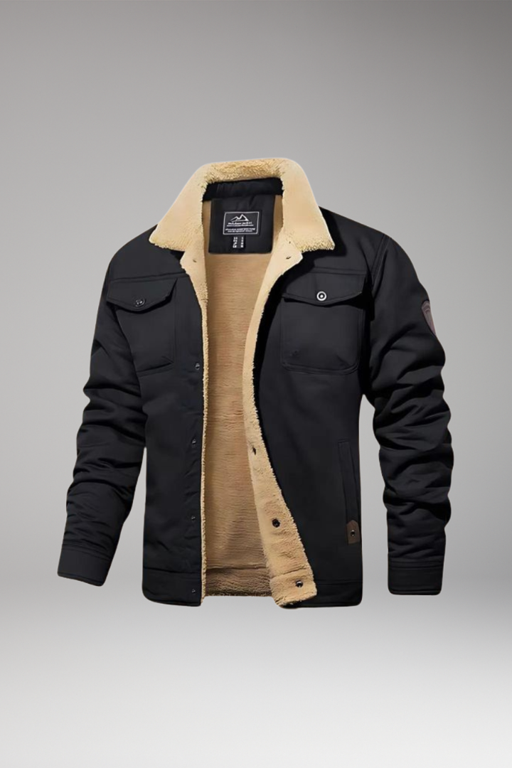 Men's Bomber Jacket Ribbed Cuffs and Pockets - VibreMode