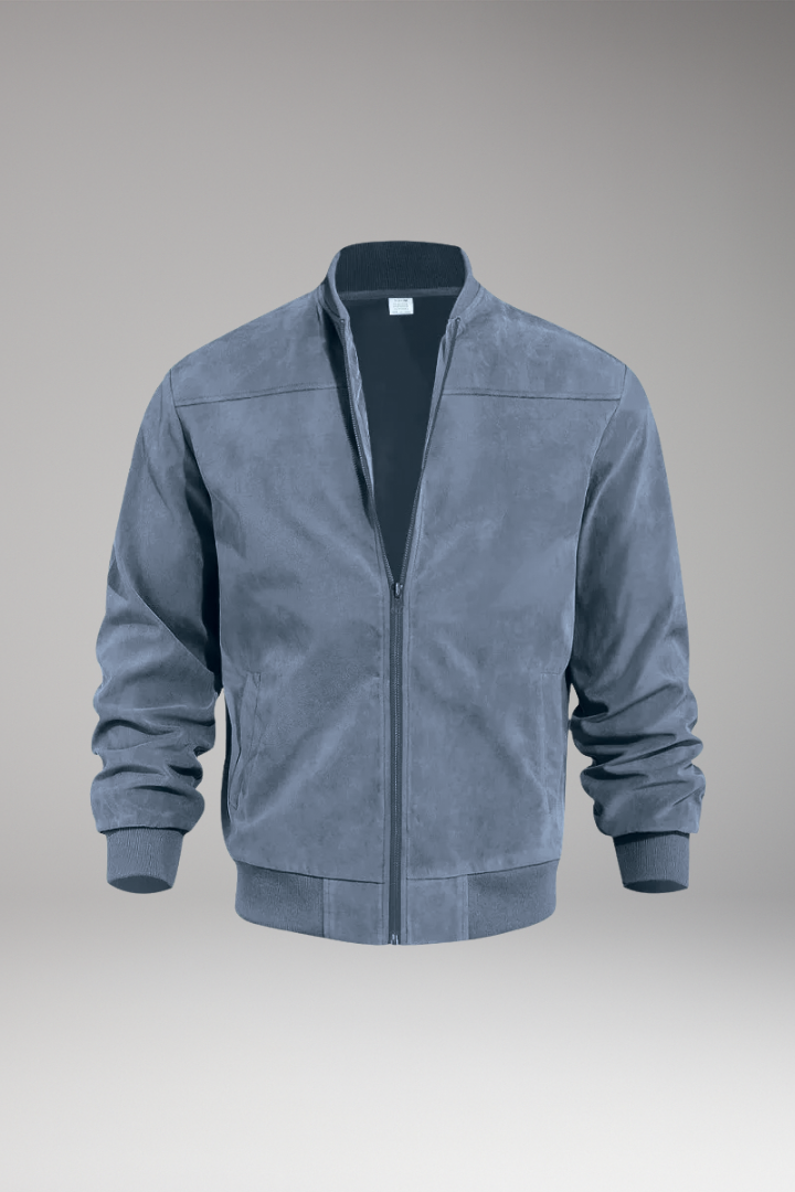 Men's Bomber Jacket Ribbed Hem Textured - VibreMode