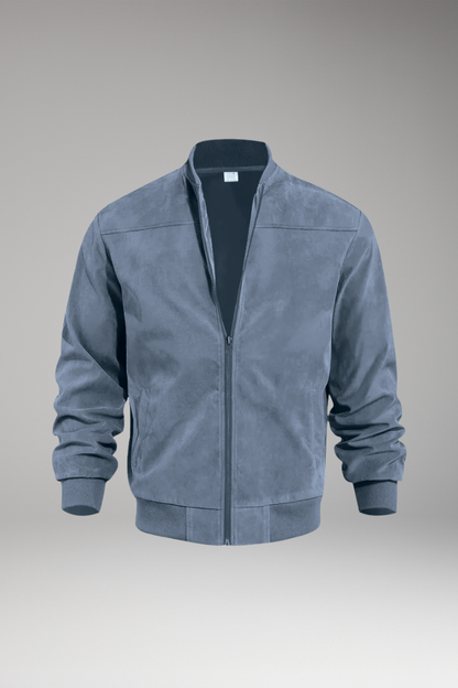 Men's Bomber Jacket Ribbed Hem Textured - VibreMode