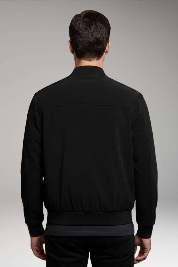 Men's Bomber Jacket Side Pockets Slim Fit