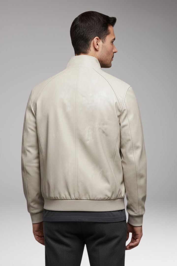 Men's Bomber Jacket Snap Button Side Pockets