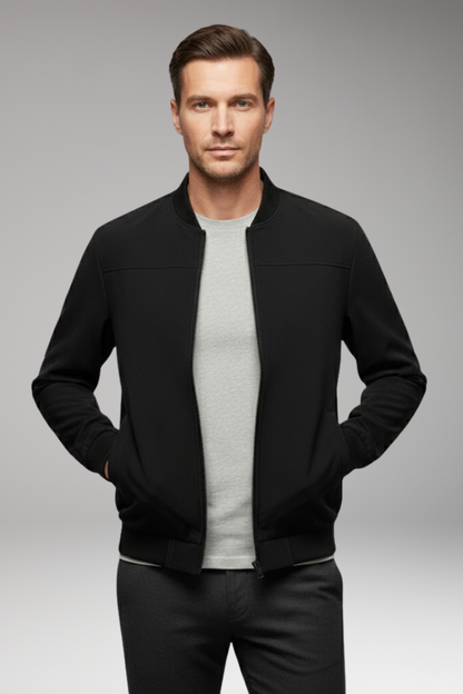 Men's Bomber Jacket Sporty Cut Practical Pockets