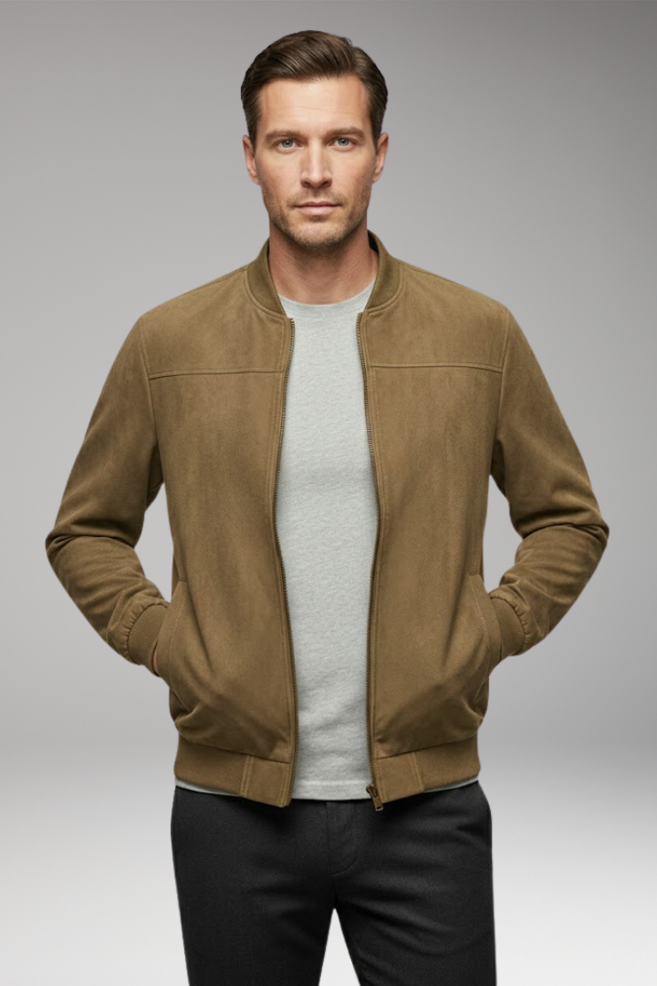 Men's Bomber Jacket Sporty Cut Practical Pockets