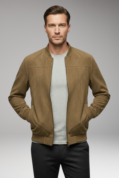 Men's Bomber Jacket Sporty Cut Practical Pockets