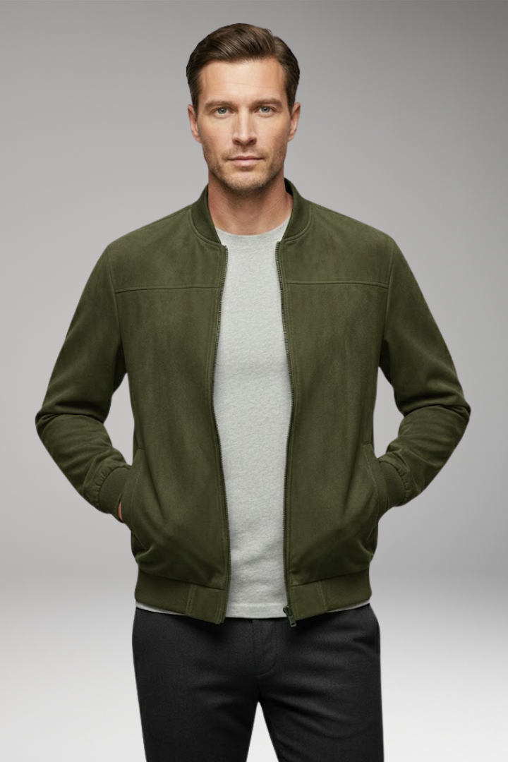 Men's Bomber Jacket Sporty Cut Practical Pockets