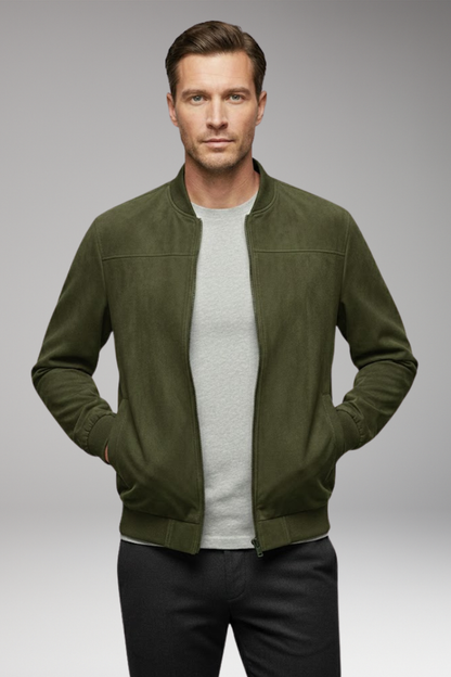 Men's Bomber Jacket Sporty Cut Practical Pockets