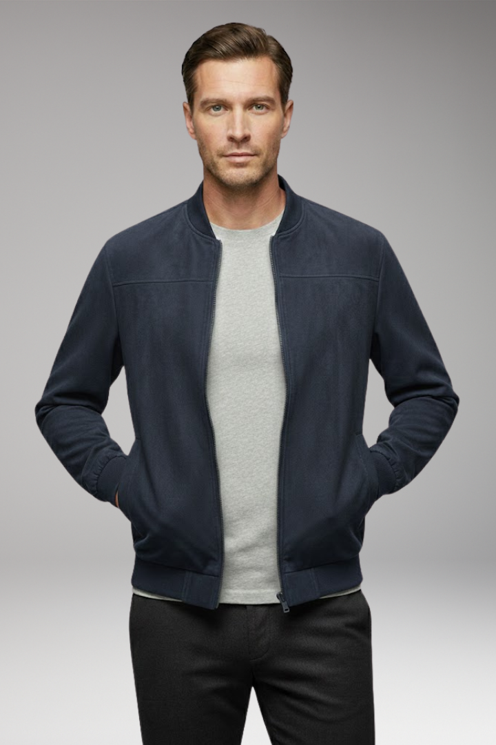 Men's Bomber Jacket Sporty Cut Practical Pockets