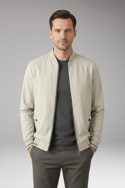 Men's Bomber Jacket Sporty Elastic Cuffs