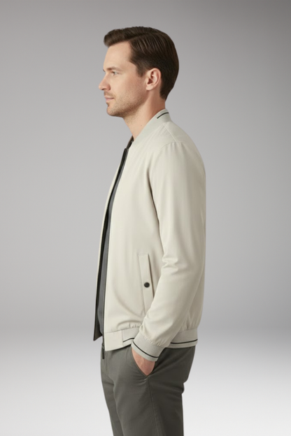 Men's Bomber Jacket Sporty Elastic Cuffs
