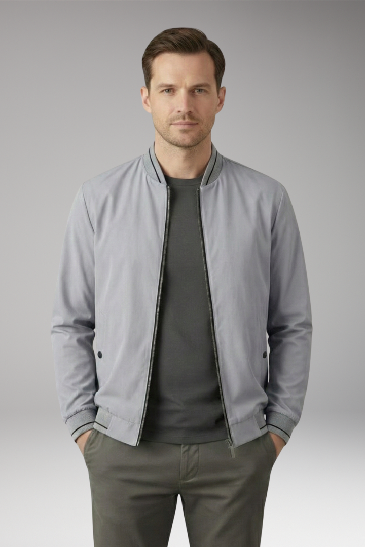 Men's Bomber Jacket Sporty Elastic Cuffs