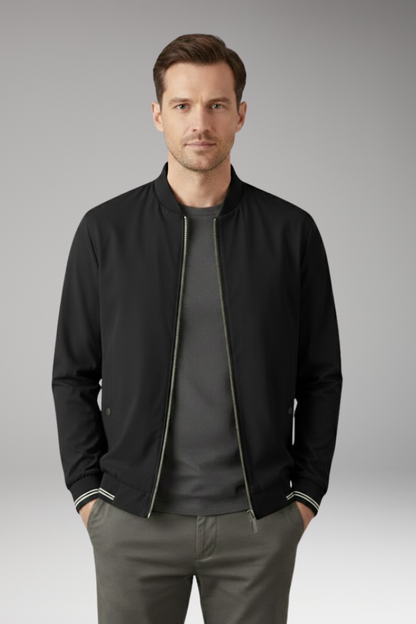 Men's Bomber Jacket Sporty Elastic Cuffs