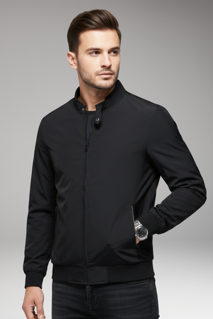 Men's Bomber Jacket Zipper Closure