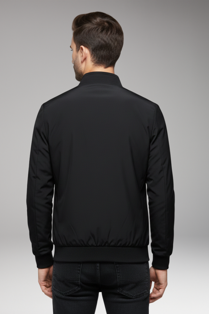 Men's Bomber Jacket Zipper Closure