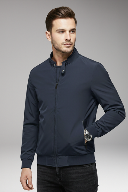 Men's Bomber Jacket Zipper Closure